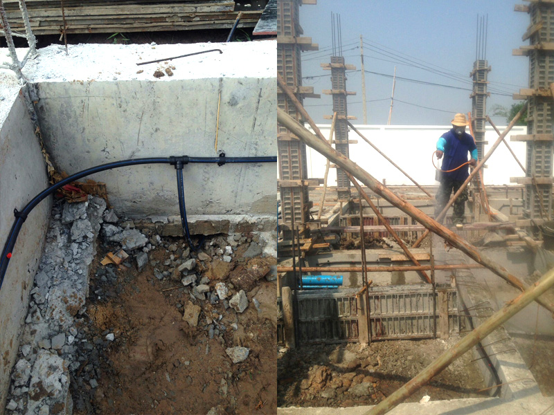 ระบบวางท่อกำจัดปลวกรากฐาน